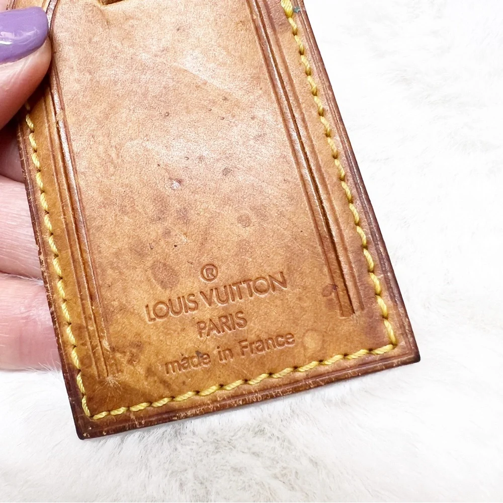 Louis Vuitton Poignet and Luggage Tag Set in Vachetta Leather Authentic